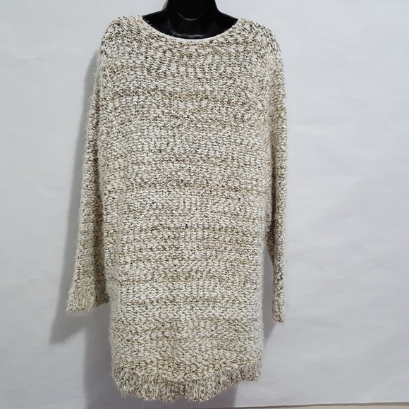 Lane Bryant Sweater White Gold Fringe 22/24 - Picture 2 of 8